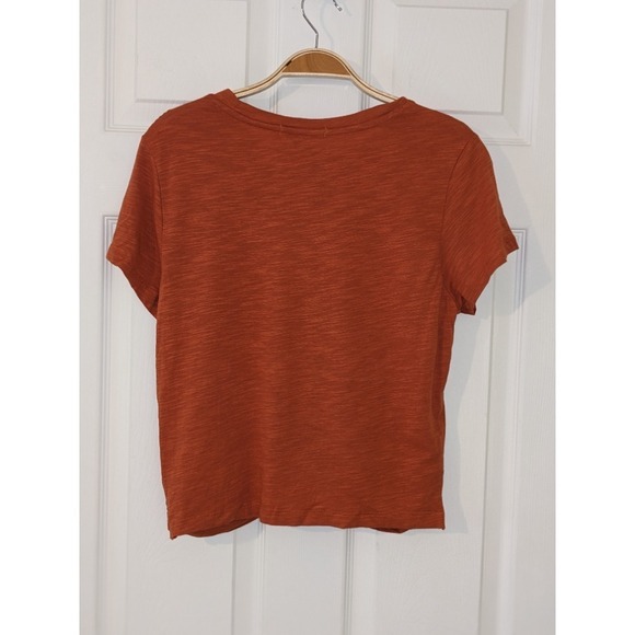 Sanctuary Knot-Front T-Shirt Casual Short Sleeve Top Burnt Orange Size S NWT $49 - Picture 4 of 10